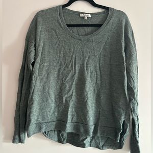 Madewell Northlight Pullover 100% Merino Wool Sweater in sage green, size L